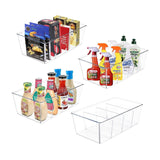 Darrahopens Home & Garden > Storage GOMINIMO 4 Pack Storage Bin with Divider GO-STB-104-HLT