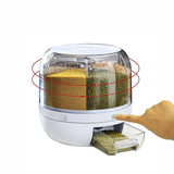 Darrahopens Home & Garden > Storage Grain Container Cereal Dispenser 10L Dry Food Rice Flour Storage Box Wall