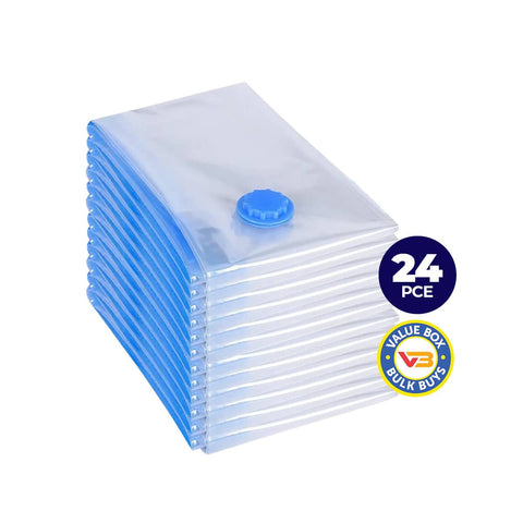 Darrahopens Home & Garden > Storage Home Master 24PCE Vacuum Storage Bags XXL Re-Usable Space Saver 80 x 145cm
