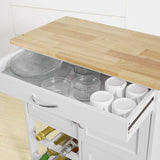 darrahopens Home & Garden > Storage Kitchen Trolley with Wine Racks, Portable Workbench and Serving Cart for Bar or Dining