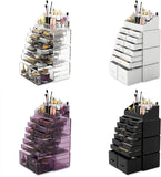 Darrahopens Home & Garden > Storage Makeup Cosmetic Organizer Storage with 12 Drawers Display Boxes (Black)