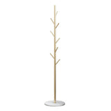 Darrahopens Home & Garden > Storage Metal Coat Rack Marble Base 8 Hooks Clothes Tree Hat Display Hanger Bag Organiser