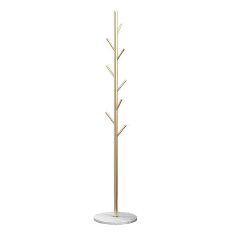 Darrahopens Home & Garden > Storage Metal Coat Rack Marble Base 8 Hooks Clothes Tree Hat Display Hanger Bag Organiser