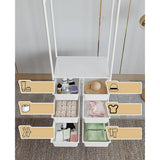 darrahopens Home & Garden > Storage Metal Open Wardrobe Modern Storage Cabinet Tall Clothes Drawers Hanger Coat Rack