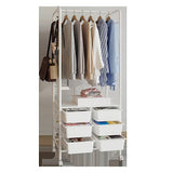 darrahopens Home & Garden > Storage Metal Open Wardrobe Modern Storage Cabinet Tall Clothes Drawers Hanger Coat Rack