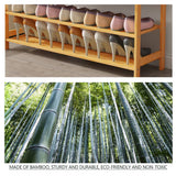 Darrahopens Home & Garden > Storage Multi-layers Bamboo Shoe Rack Storage Organizer Wooden Flower Stand Shelf(3 Layers)