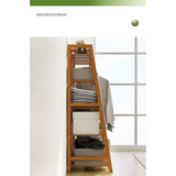 darrahopens Home & Garden > Storage Portable Clothes Rack Coat Garment Stand Bamboo Rail Hanger Airer Closet