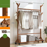 darrahopens Home & Garden > Storage Portable Clothes Rack Coat Garment Stand Bamboo Rail Hanger Airer Closet