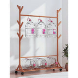 darrahopens Home & Garden > Storage Portable Clothes Rack Coat Garment Stand Bamboo Rail Hanger Airer Closet