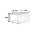 Darrahopens Home & Garden > Storage Sneaker Display Case Shoe Storage Organizer Box Stackable Plastic Clear Magnetic