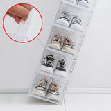 Darrahopens Home & Garden > Storage Sneaker Display Case Shoe Storage Organizer Box Stackable Plastic Clear Magnetic