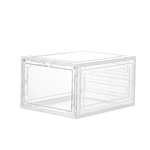 Darrahopens Home & Garden > Storage Sneaker Display Case Shoe Storage Organizer Box Stackable Plastic Clear Magnetic