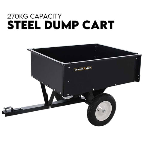 Darrahopens Home & Garden > Storage Steel Dump Cart Garden Tipping Trailer