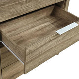 darrahopens Home & Garden > Storage Tallboy with 5 Storage Drawers Natural Wood like MDF in Oak Colour