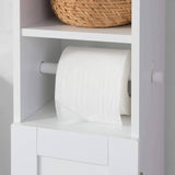 darrahopens Home & Garden > Storage Toilet Paper Holder with Storage, Freestanding Cabinet, Toilet Brush Holder and Toilet Paper Dispenser 20x100x18 cm