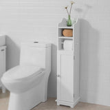 darrahopens Home & Garden > Storage Toilet Paper Holder with Storage, Freestanding Cabinet, Toilet Brush Holder and Toilet Paper Dispenser 20x100x18 cm