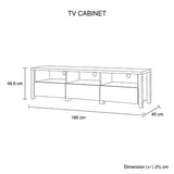 darrahopens Home & Garden > Storage TV Cabinet 3 Storage Drawers with Shelf Natural Wood like MDF Entertainment Unit in Oak Colour