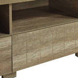 darrahopens Home & Garden > Storage TV Cabinet 3 Storage Drawers with Shelf Natural Wood like MDF Entertainment Unit in Oak Colour