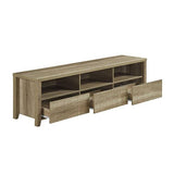 darrahopens Home & Garden > Storage TV Cabinet 3 Storage Drawers with Shelf Natural Wood like MDF Entertainment Unit in Oak Colour