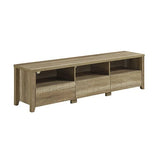 darrahopens Home & Garden > Storage TV Cabinet 3 Storage Drawers with Shelf Natural Wood like MDF Entertainment Unit in Oak Colour