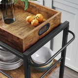 Darrahopens Home & Garden > Storage VASAGLE Utility Cart Rustic Brown