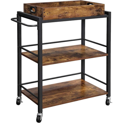 Darrahopens Home & Garden > Storage VASAGLE Utility Cart Rustic Brown