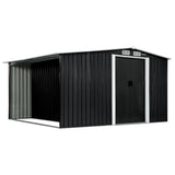 Darrahopens Home & Garden > Storage Wallaroo Garden Shed with Semi-Close Storage 6*8FT - Black