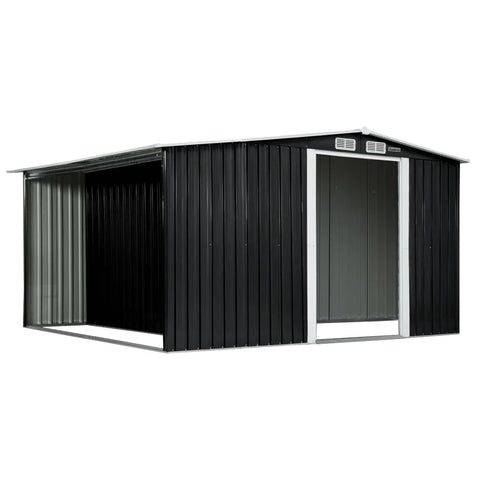 Darrahopens Home & Garden > Storage Wallaroo Garden Shed with Semi-Close Storage 6*8FT - Black