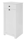 darrahopens Home & Garden > Storage White Bathroom Cabinet with Laundry Basket and Drawer