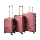 Darrahopens Home & Garden > Travel ABS Luggage Suitcase Set 3 Code Lock Travel Carry  Bag Trolley Maroon 50/60/70