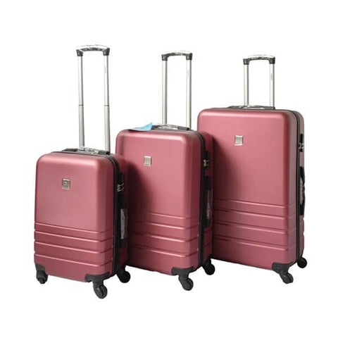 Darrahopens Home & Garden > Travel ABS Luggage Suitcase Set 3 Code Lock Travel Carry  Bag Trolley Maroon 50/60/70
