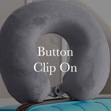 Darrahopens Home & Garden > Travel Milano Decor Memory Foam Travel Neck Pillow With Clip Cushion Support Soft Black