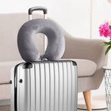 Darrahopens Home & Garden > Travel Milano Decor Memory Foam Travel Neck Pillow With Clip Cushion Support Soft Grey