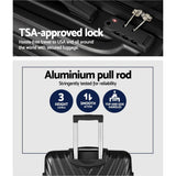 Darrahopens Home & Garden > Travel Wanderlite 3pc Luggage 20'' 24'' 28'' Trolley Suitcase Sets Travel TSA Hard Case Lightweight Black