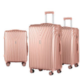 Darrahopens Home & Garden > Travel Wanderlite 3pc Luggage 20'' 24'' 28'' Trolley Suitcase Sets Travel TSA Hard Case Lightweight Pink