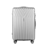 Darrahopens Home & Garden > Travel Wanderlite 3pc Luggage 20'' 24'' 28'' Trolley Suitcase Sets Travel TSA Hard Case Lightweight Silver