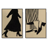 Darrahopens Home & Garden > Wall Art 100cmx150cm Fashion Illustration 2 Sets Black Frame Canvas Wall Art