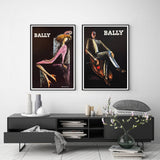 darrahopens Home & Garden > Wall Art 50cmx70cm Bally Man & Woman 2 Sets Black Frame Canvas Wall Art