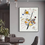 darrahopens Home & Garden > Wall Art 50cmx70cm Delicate Tension By Wassily Kandinsky Black Frame Canvas Wall Art