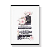 darrahopens Home & Garden > Wall Art 50cmx70cm Fashion Book Black Frame Canvas Wall Art
