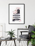 darrahopens Home & Garden > Wall Art 50cmx70cm Fashion Book Black Frame Canvas Wall Art