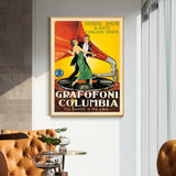 Darrahopens Home & Garden > Wall Art 50cmx70cm Grafofoni Columbia Gold Frame Canvas Wall Art