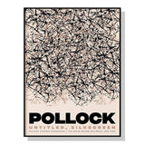 Darrahopens Home & Garden > Wall Art 50cmx70cm Jackson Pollock Exhibition II Black Frame Canvas Wall Art