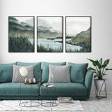 Darrahopens Home & Garden > Wall Art 50cmx70cm Landscape 3 Sets Black Frame Canvas Wall Art