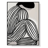 Darrahopens Home & Garden > Wall Art 50cmx70cm Mid Century Figure Black Frame Canvas Wall Art