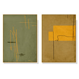 Darrahopens Home & Garden > Wall Art 50cmx70cm United Study 2 Sets Gold Frame Canvas Wall Art