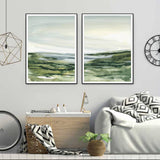 Darrahopens Home & Garden > Wall Art 50cmx70cm Watercolor landscape 2 Sets Black Frame Canvas Wall Art