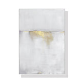 darrahopens Home & Garden > Wall Art 60cmx90cm Abstract gold white single II White Frame Canvas Wall Art