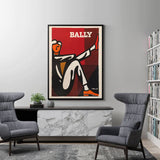 Darrahopens Home & Garden > Wall Art 60cmx90cm Bally Man by Villemot Black Frame Canvas Wall Art