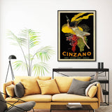 Darrahopens Home & Garden > Wall Art 60cmx90cm Cinzano Black Frame Canvas Wall Art